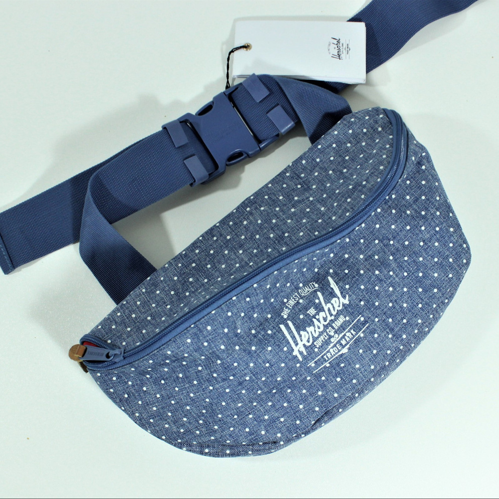 Herschel Sixteen BLUE POLKA Waist fanny Pack Bag
